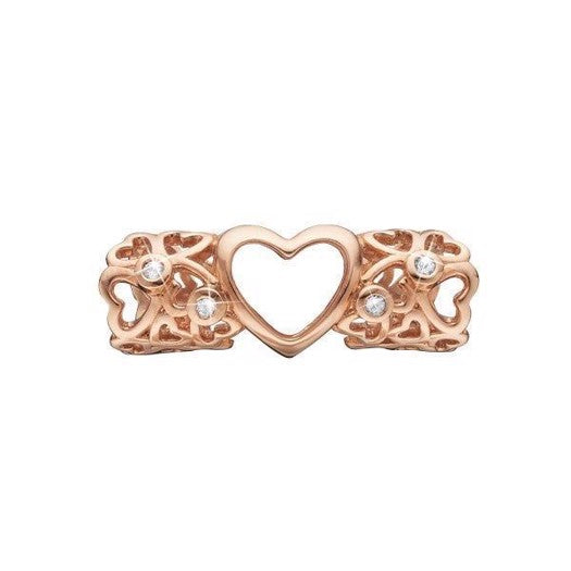 FOREVER AND EVER charm i rosaforgyldt sølv med topas fra Christina Jewelry & Watches